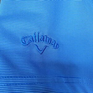 Callaway Men’s XL Blue Striped Golf Polo Shirt